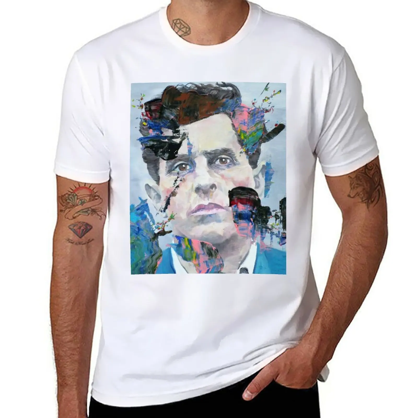 New LUDWIG WITTGENSTEIN - oil portrait.3 T-Shirt man clothes kawaii clothes vintage t shirt men workout shirt