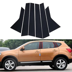 Car Window Trim Pillar Posts Sticker Cover Door Decal Accessories Fit For Nissan Qashqai J10 2008 2009 2010 2011 2012 2013