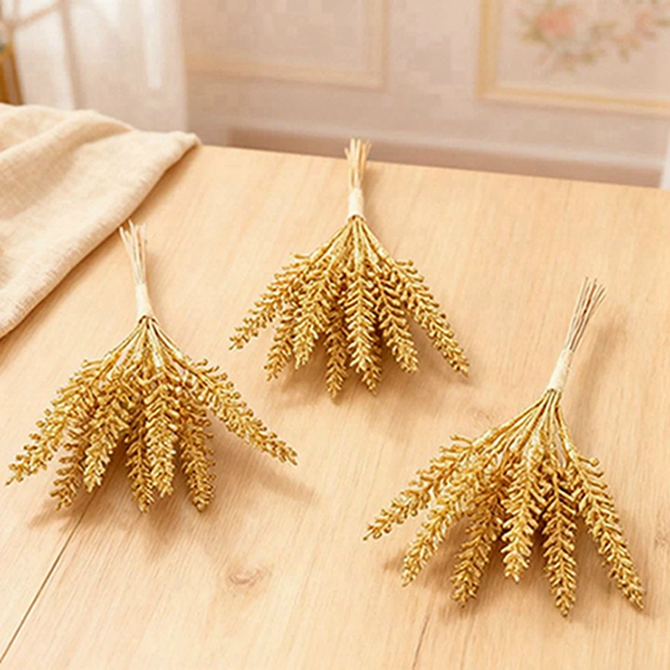 1PC Artificial Flowers Plant Home Room Christmas Tree Wedding Wreath Decor Delicate Bouquet Accessory Clearance Candy Box Filler