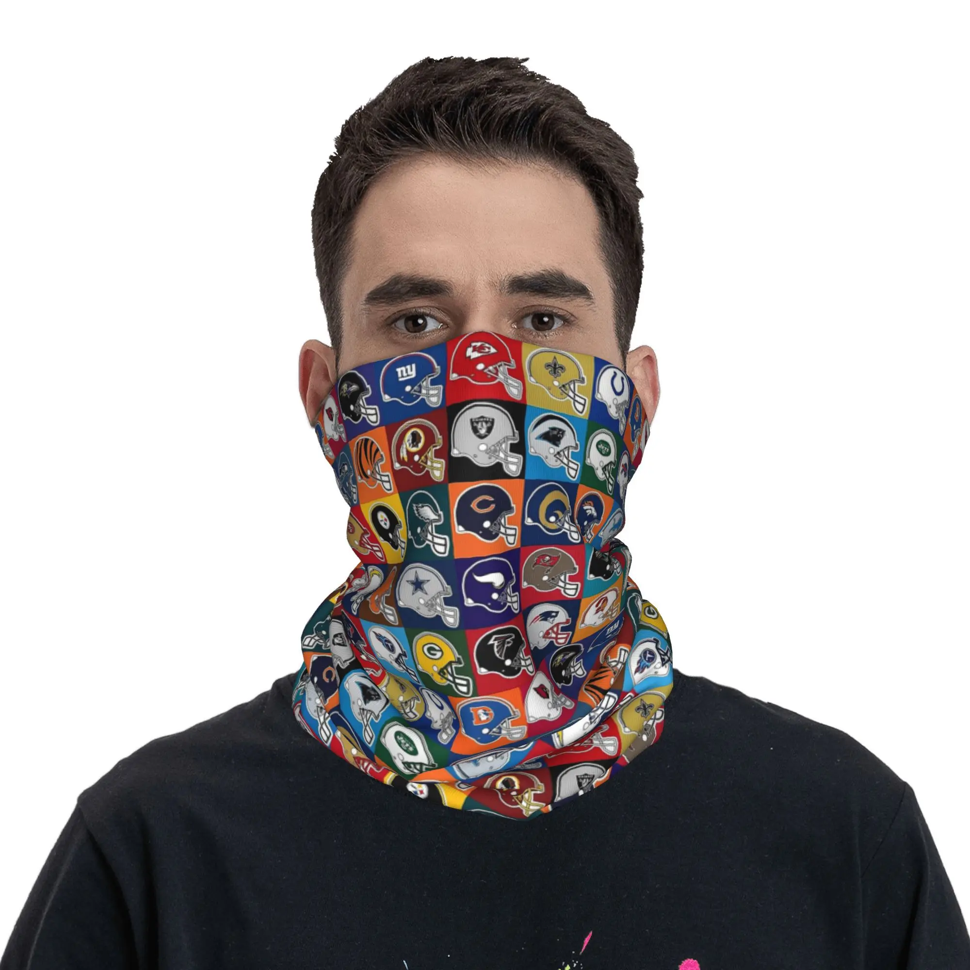 Poster di football americano Bandana Ghetta per il collo Sciarpa magica stampata Passamontagna caldo da corsa per uomo donna adulto antivento