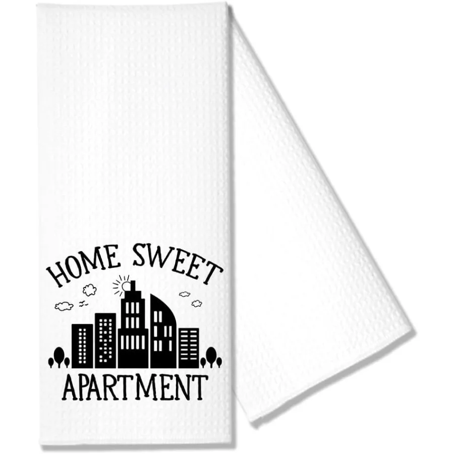 Casa doce apartamento toalhas de cozinha fy toalhas de cozinha microfibra toalha branca doce housewarming gts novo apartamento presente para m