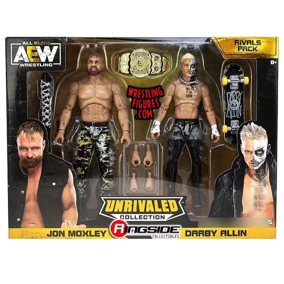 DARBY ALLIN & JON MOXLEY ORIGINAL AEW Action Figure Wrestling