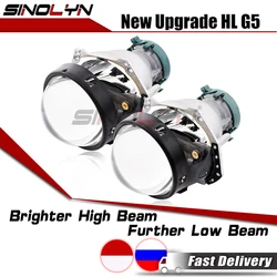 Sinolyn d1s d2s d3s d4s lentes para hella 3r bi xenon projetor luzes do carro farol 3 Polegada rgb diabo olhos luzes acessórios do carro