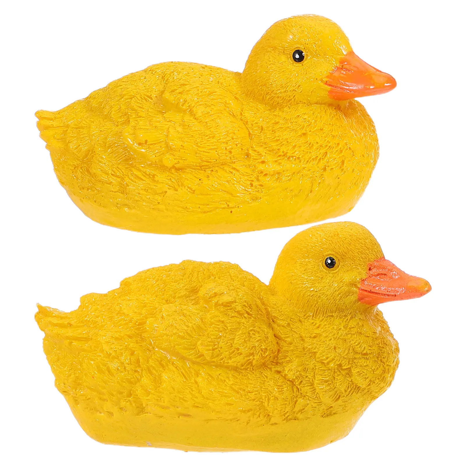 2Pcs Floating Duck Decor Cute Duckling Figurine Pool Ornament Outdoor Backyard Fish Pond Poolside Water Feature Centerpieces