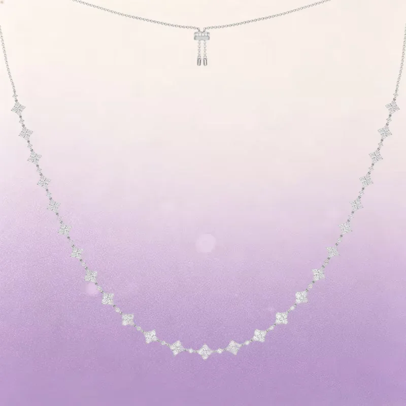 ZPFF S925 Sterling Silver Shining Stars Bright Ring Earrings Bracelet Necklace Women's Charm Fashion Trendy Anniversary Jewelry - view 6