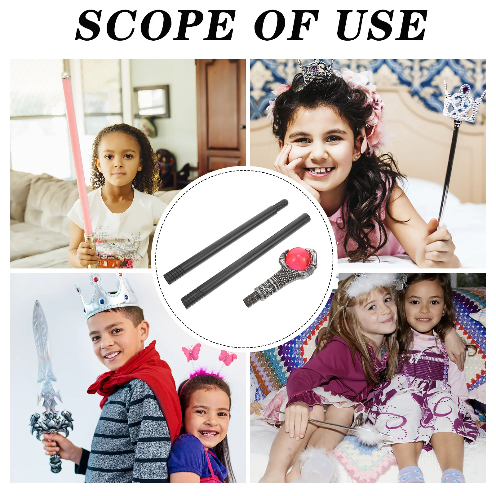 코스프레 지팡이 소품 할로윈 왕의 홀 휘두름 요술봉 동화 파티 장식 플라스틱 지팡이 의상 액세서리 그레이슬링