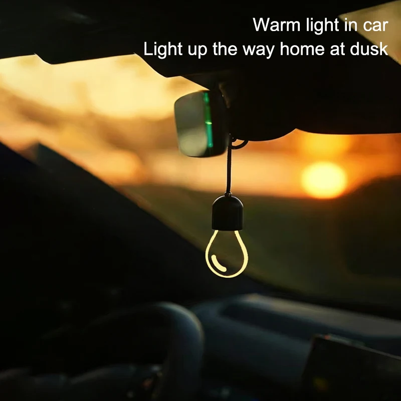 Portable Hanging Auto Interior Glow Pendant Led Retro Small Bulb Car Hanging Ornament Ideal For Long Journeys & Daily Use