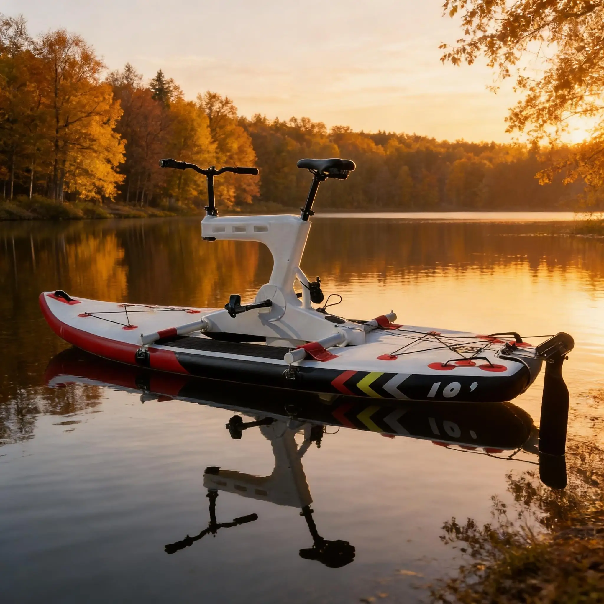 Fishing Water Bike Inflatable Drop Stitch PVC Inflatable Water Pedal Bike Made Of PVC Material For Water Play