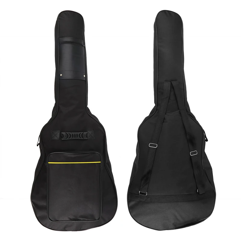 

Waterproof Guitar Case Double Strap Padded Black Guitar Case Durable Backpack Shoulder Strap Classical Guitar Bag For 40" 41"