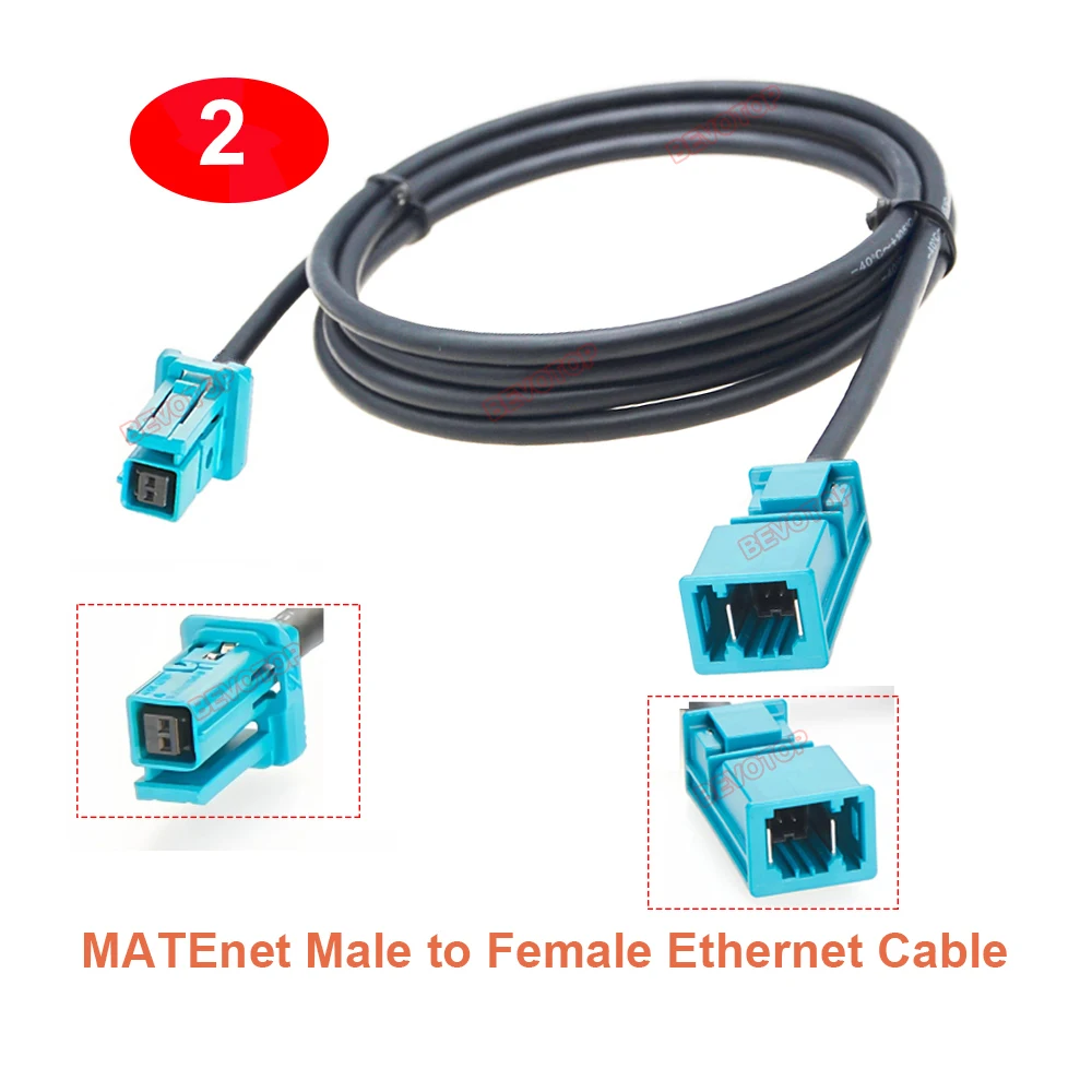 TE Type MATEnet Gigabit Automotive Ethernet Cable Assembly Universal Code Z Male/Female MATEnet Vehicle Cable