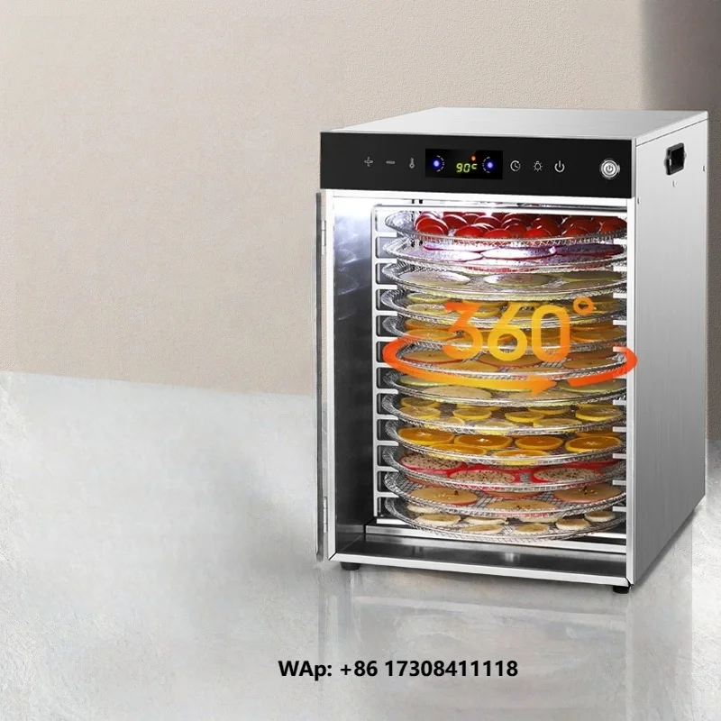 Commercial Automatic Food Dryer Machine Home Use Retail Rotating Design Dried Meat Vegetables Dehydration Air-Drying Farms Motor