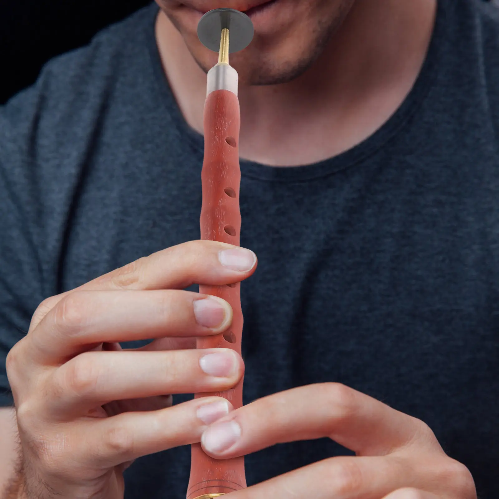 1Set Red Sandalwood C Key Suona Professional Lightweight Ethnic Wind Instrument Beginner Practice Music Instrument