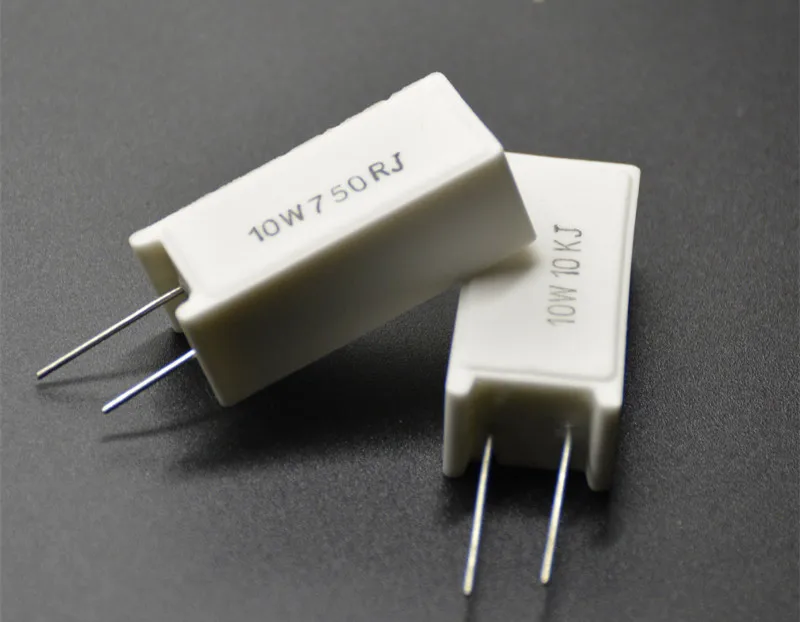 10pcs RX27-10W SQM Vertical Cement Resistor resistance 10W 0.1/0.5/1/1.5/2/3.5/3.9/4.7/5.1/5.6/6.8/7.5/8.2/10/12R-100K Pin Foot