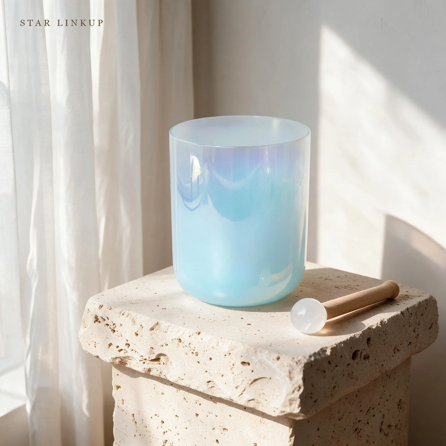 STAR LINKUP Large Size 5-8.5 Inch Five Element Pearl Colored Alchemy Crystal Bowl Set Meditation Crystal Singing Bowl Sets Chakra. Handcrafted crystal instrument with a warm, sustained tone for daily mindfulness and deep relaxation.