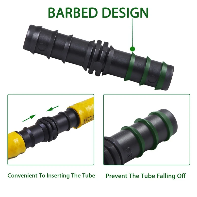 Kit aksesori irigasi tetes, konektor Barb irigasi tetes untuk sistem irigasi tetes, Kit penyiraman taman 40 buah