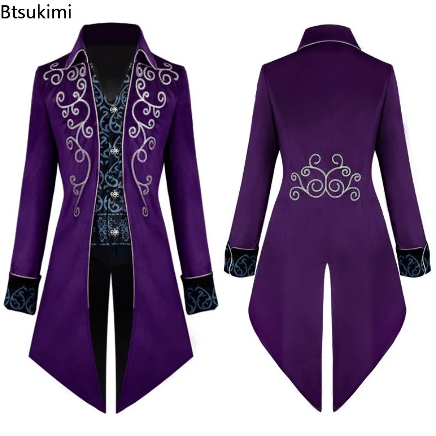 Chaqueta Medieval Renacentista Para Hombre – Abrigo Gótico Victoriano Y Steampunk, Bordado De Príncipe Para Cosplay Y Disfraces Históricos