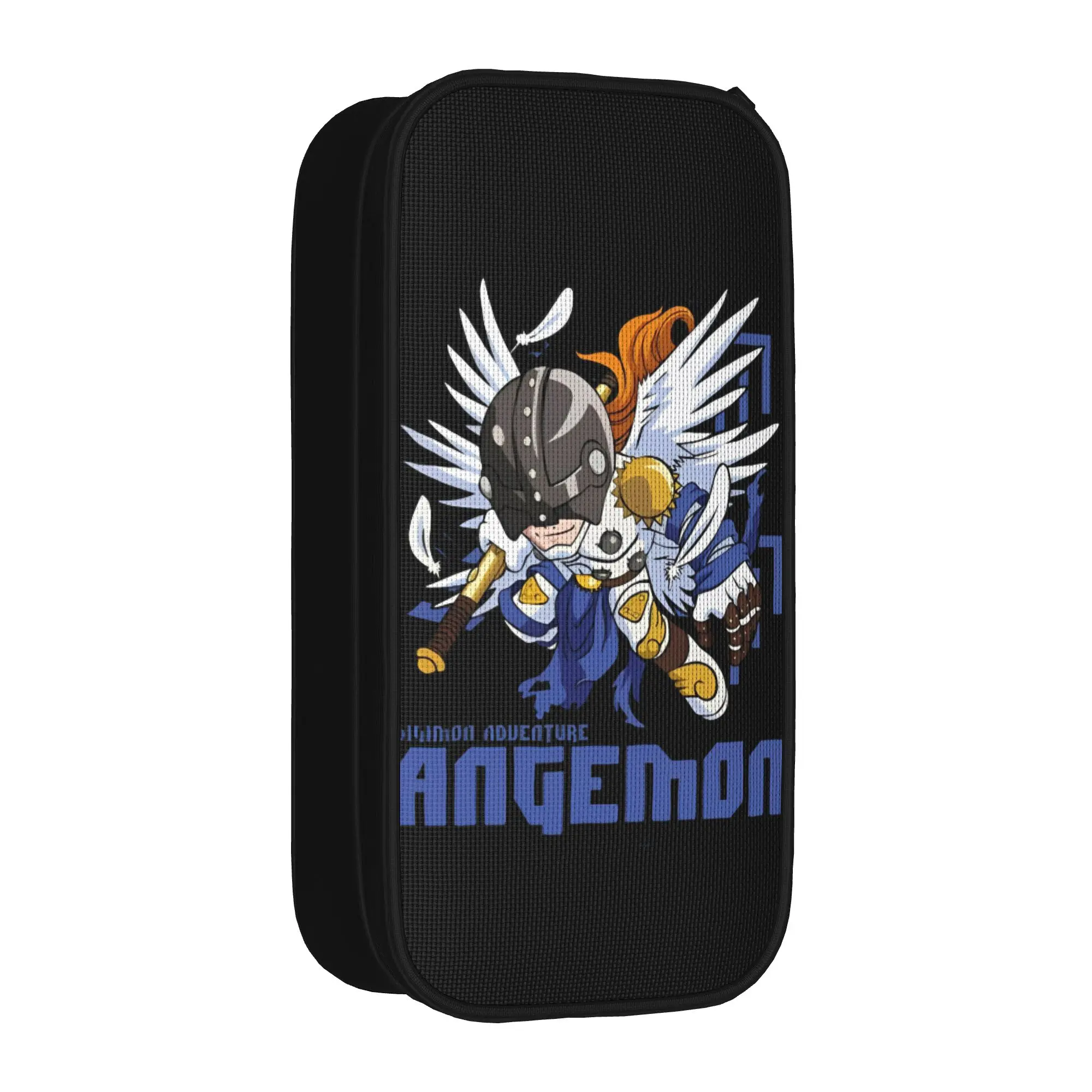 Digimon Adventure Angemon Pencil Cases Classic   Pen Holder Bag Student Big Capacity School Supplies Gift Pencilcases