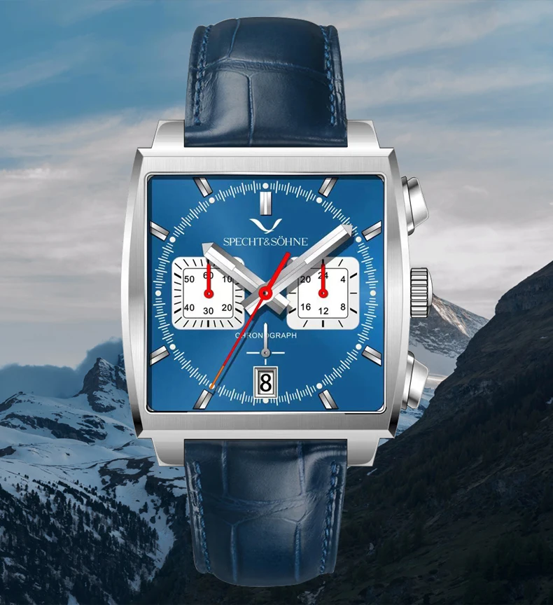 2025, Specht & Sohne, Neuheiten, Herrenuhren, Top-Marke, Luxus-Edelstahl, japanischer VK64-Chronograph, männliche Quarz-Armbanduhren – Detail 21