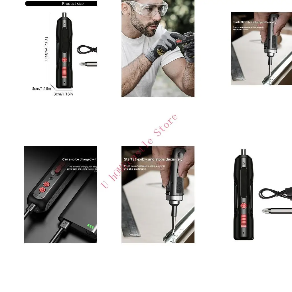 63HF Electric Screwdriver With 15Nm Torque Control Ergonomic Handle Fast Charging Interchangeable Bit DIY Projects
