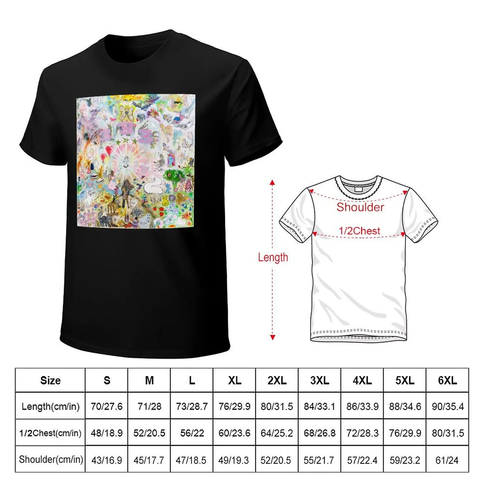 Bladee - 333 Drain Gang Album Cover T-Shirt men t shirt cotton 100% T-Shirt