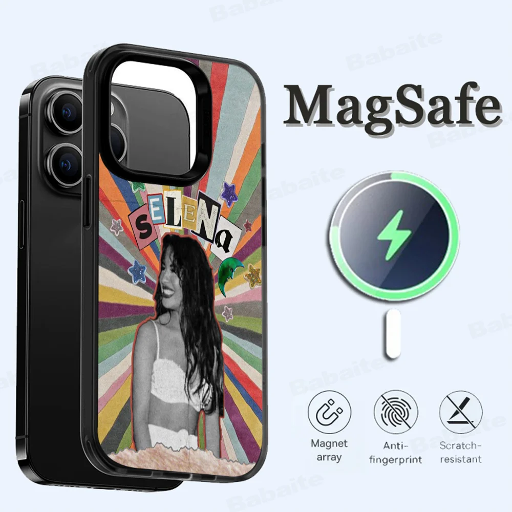 Selena Quintanilla Phone Case Magesafe Magnetic Wireless Charge Case For iPhone 16 11 12 13 14 15 Pro Max Plus Mini