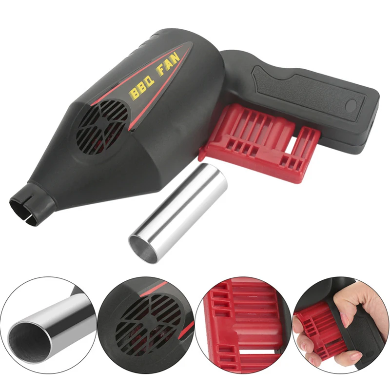 Portable Barbecue Air Blower Hand Crank BBQ Fan Outdoor Cooking Barbecue Hair Dryer Manual Handle Picnic BBQ Fans Tools Grill