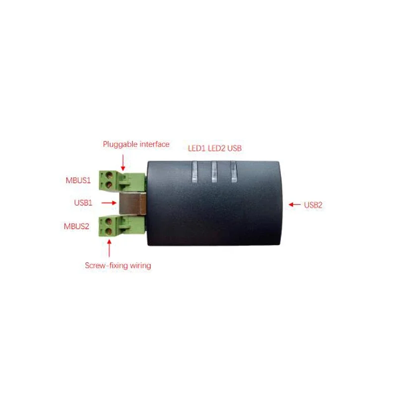 Industrial USB to MBUS bus monitor data analyzer M-BUS Supports Simultaneous monitoring master slave device communication