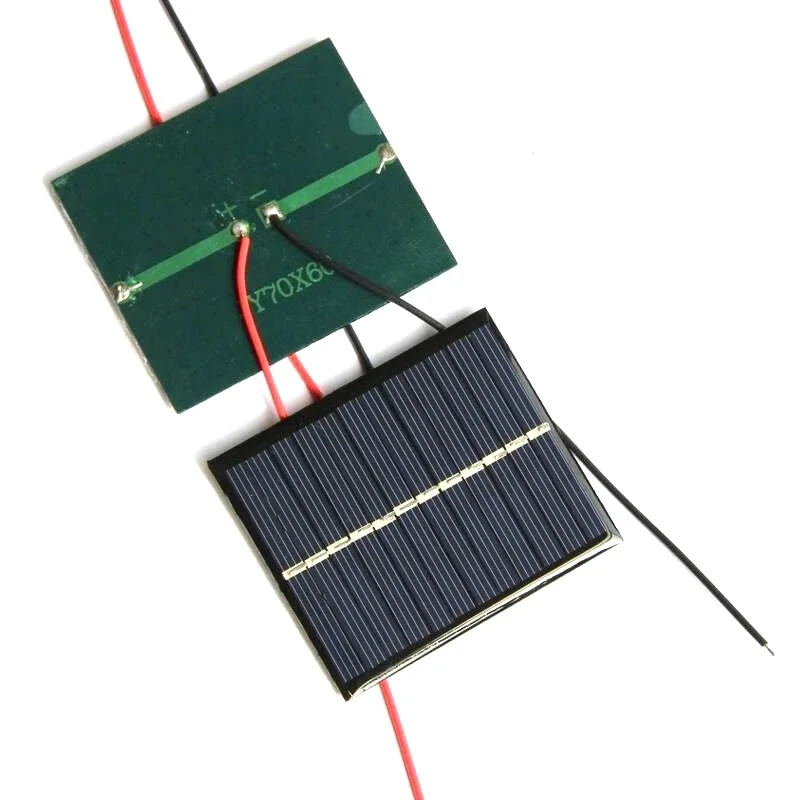 Cena fabryczna 100 SZTUK Mini Panele Solarny 0.57W 6V Mała Ogniwo Solarny z Kablem 15CM Łatwa Zrób To Sam Zabawka Solarna Mały System Energetyki Słonecznej