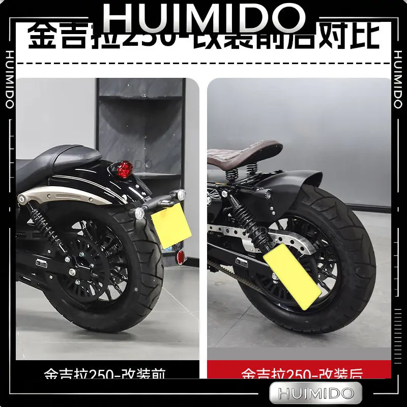 FOR Benda Greystone 250 Napoleon 450 Jinji block flag 500 left folding license plate holder license
