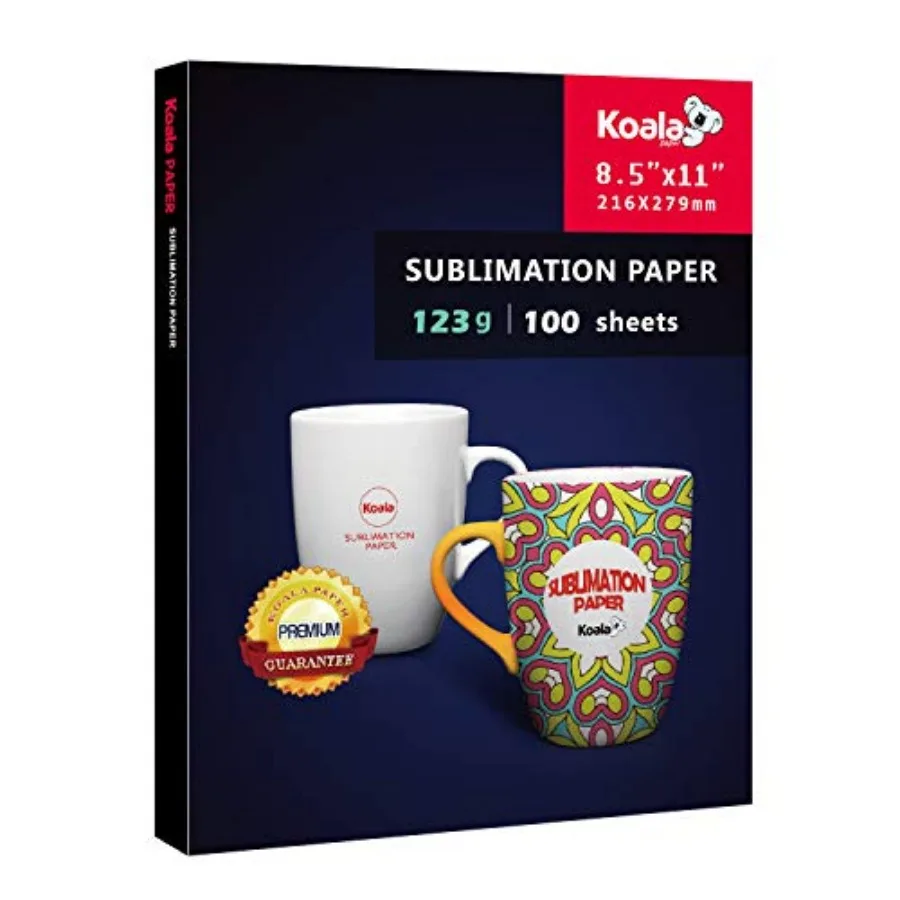 

Koala Sublimation Paper 8.5x11 inches Easy to DIY T-shirts, Tumblers, Mugs Only Compatible with Inkjet Sublimation Printer Subl