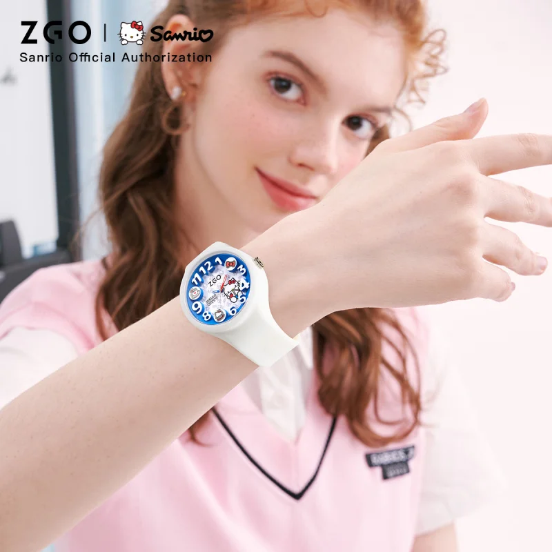 ZGO x HelloKitty Sanrio Quartz Watch Men Women Students Children Cute Cartoon Watch 897