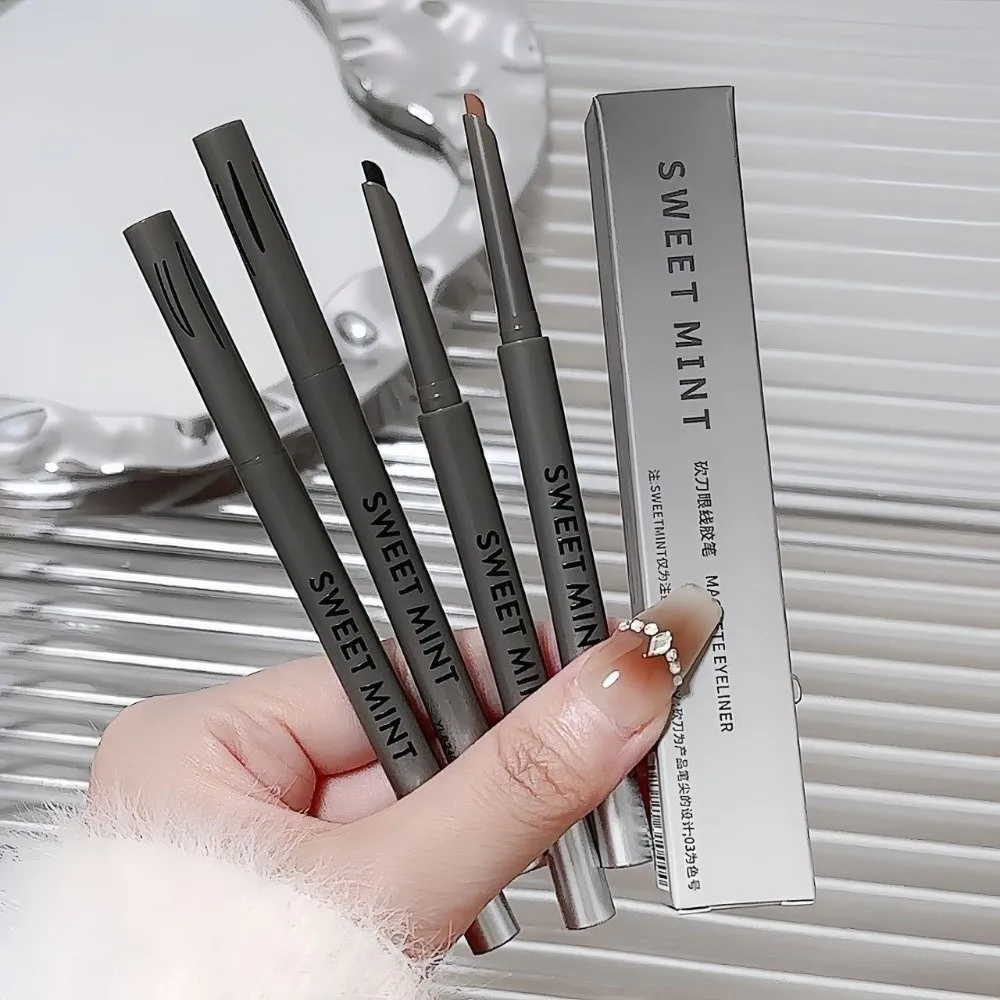 Matte Finish Rose Red Eyeliner Long-lasting Silky Smooth Lying Silkworm Eyeliner Easy To Color Waterproof Formula Eyeliner Pen - view 5