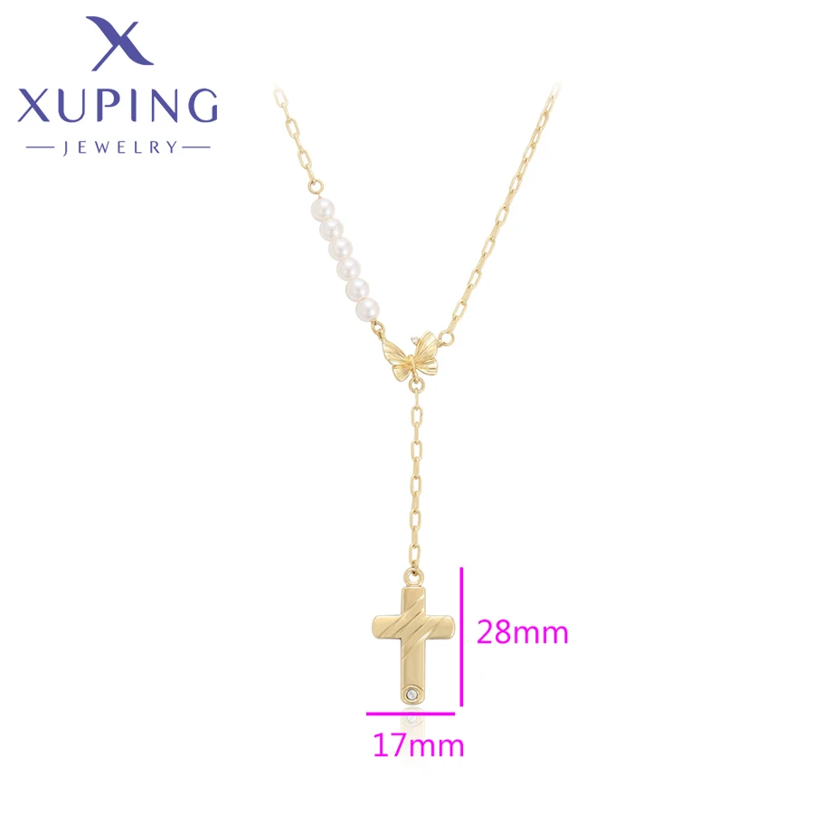 Xuping Jewelry New Arrival Fashion Light Gold Color Pendant Necklace for Women Ladies Men Party Gifts X001201325