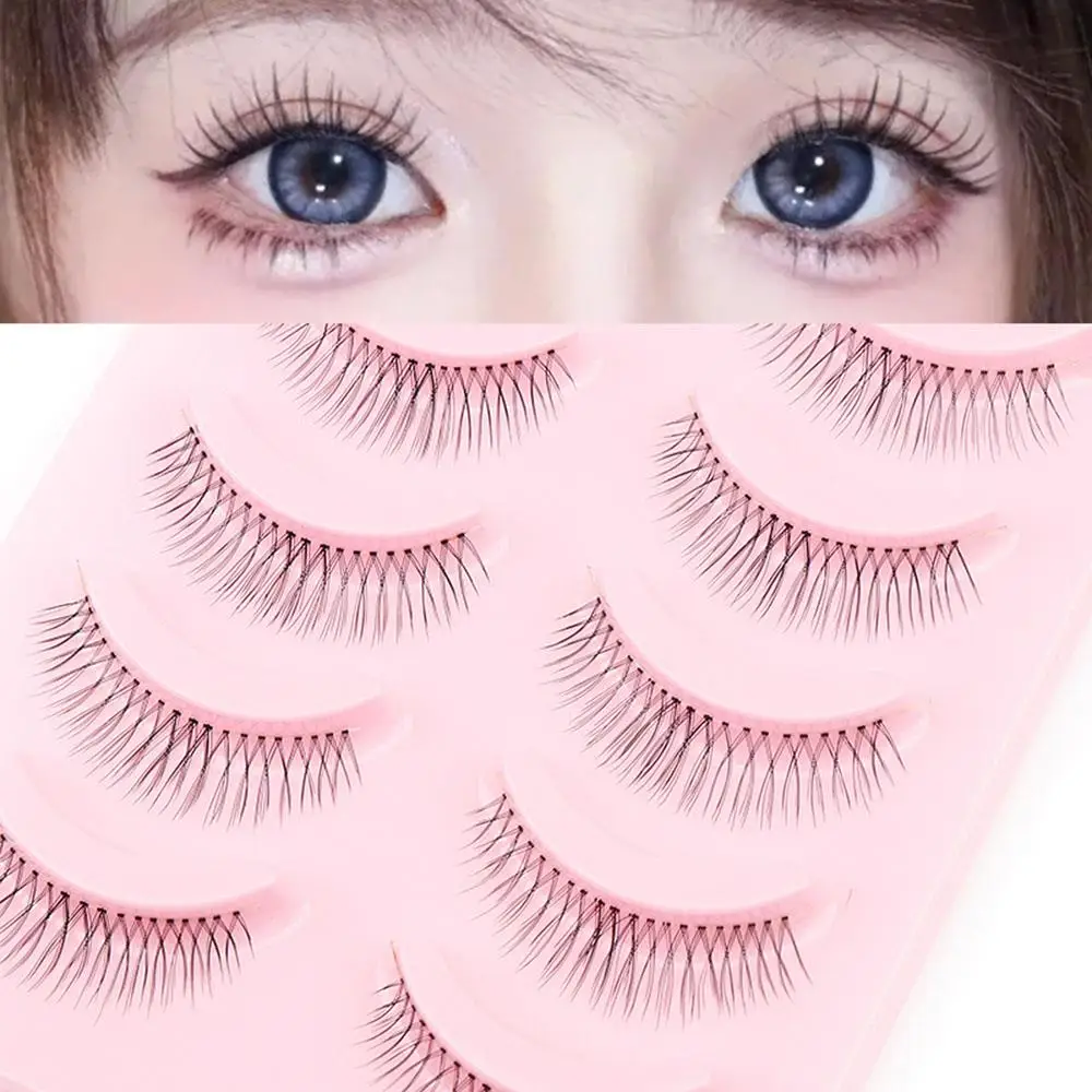 

Fairy False Eyelashes Little Devil U Shape Clear Stem Eyelashes Sweet Items Eye Makeup Decor Cross Natural Long Lash Extension