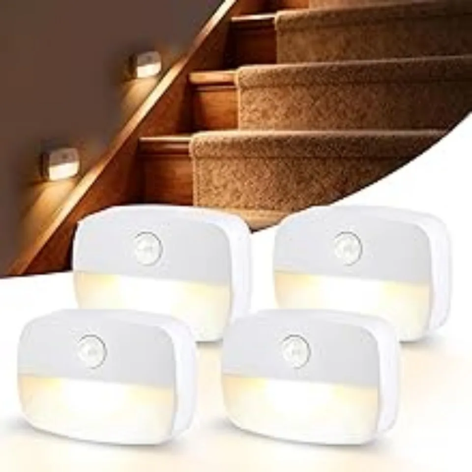 LED Night Light With Socket EU US Plug Motion Sensor Wall Lamp 3 Light Modes Touch Dimming For Bedroom Bedside Stair Decor