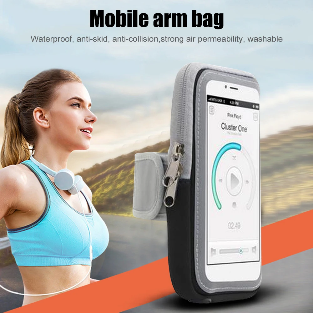 Étui de bras à écran tactile pour téléphone portable, sac en poudre, accessoires de fitness, course à pied, jogging