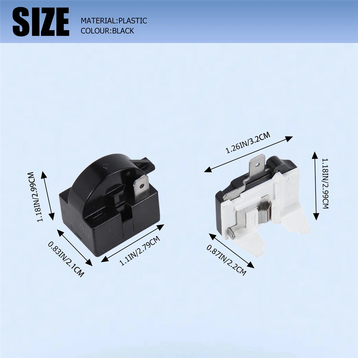 1 Pin QP2-4.7 PTC Starter Relay,1 Pin Refrigerator Starter Relay and 6750C-0005P Refrigerator Overload Protector