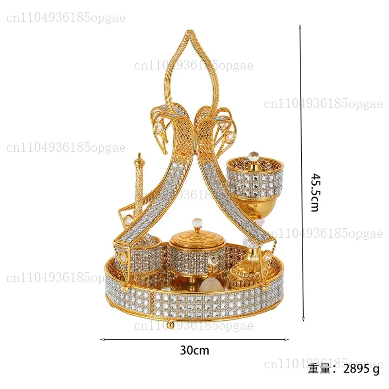 Popular wholesale Middle East incense burner tray set Aromatherapy incense burner Arabic aromatherapy indoor home ornament