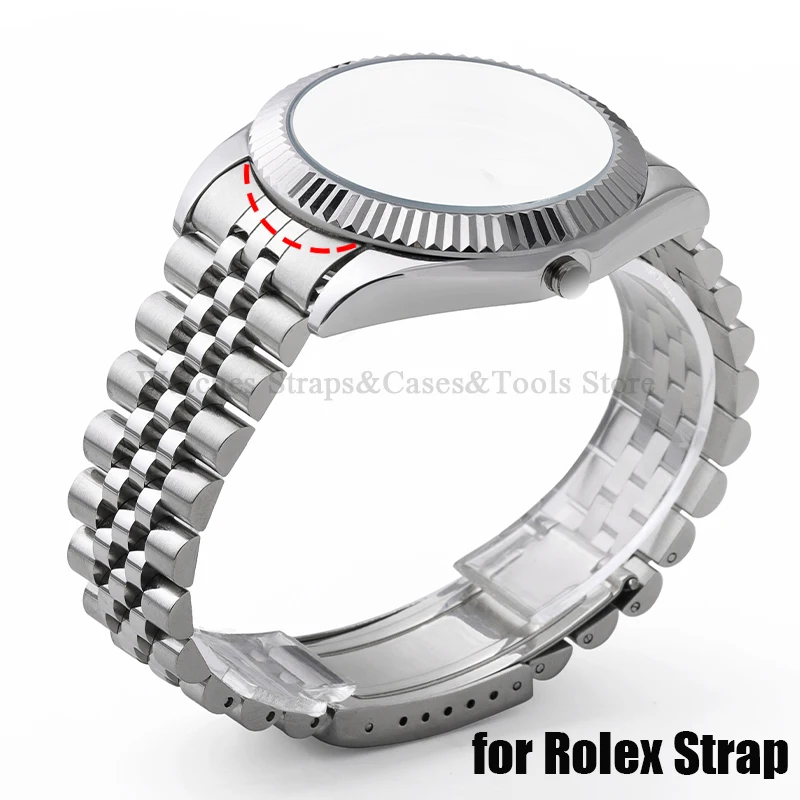 Solid Stainless Steel Band for Rolex for DATEJUST Strap 18mm/19mm/20mm/21mm Curved End for Jubilee Bracelet Men Woman Watchband