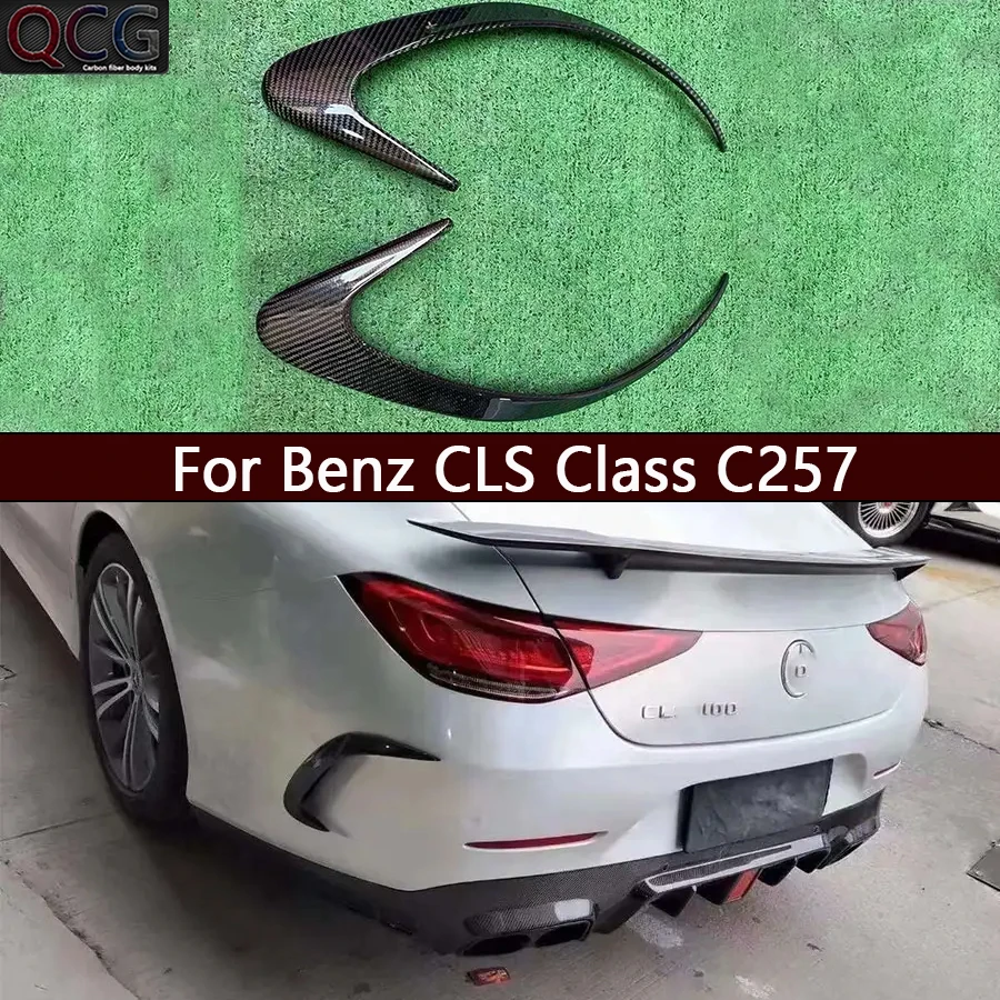 For Mercedes Benz CLS Class C257 CLS53 CSL63 Carbon fiber bumper wind knife fog lamp air vent decorative strip Car Accessories