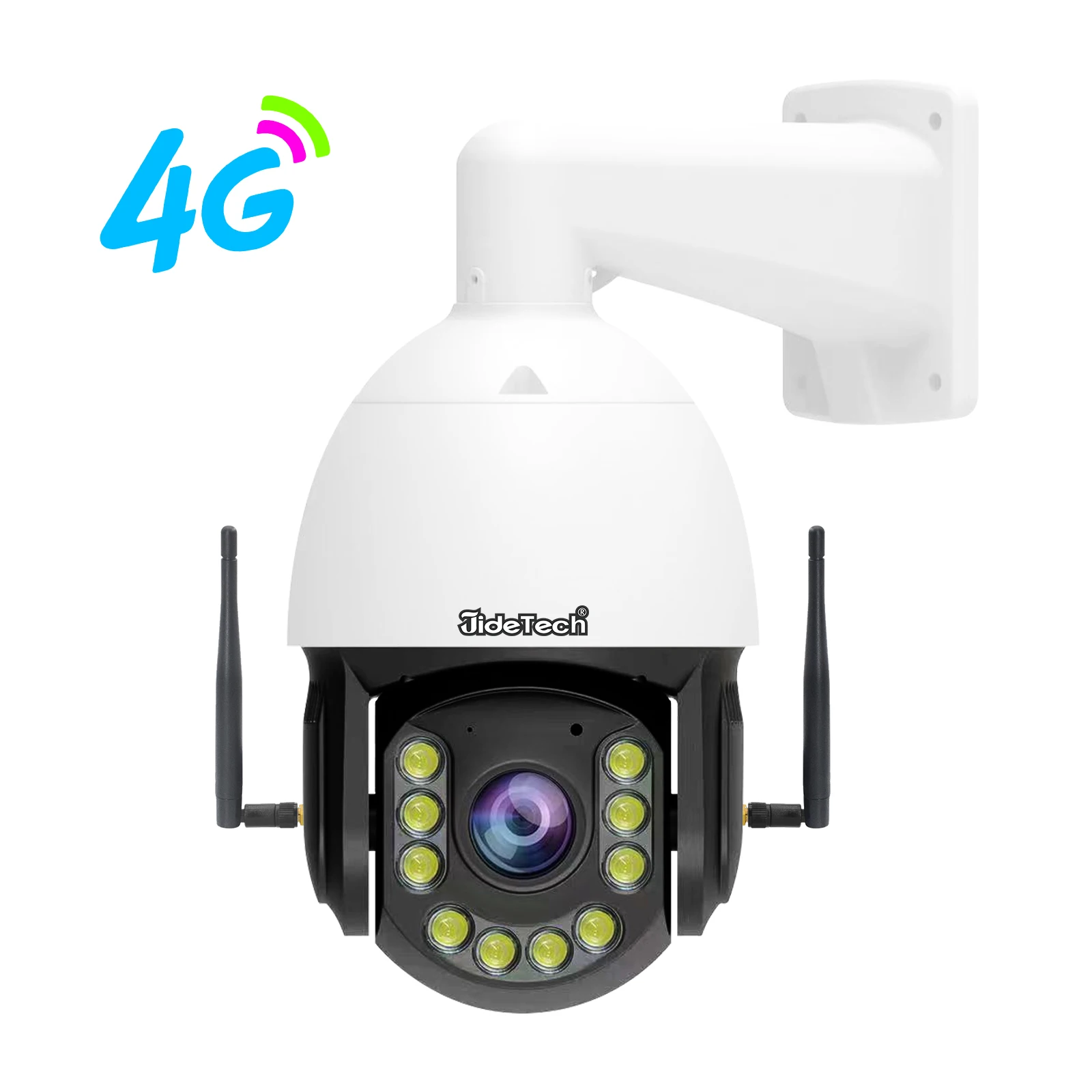 

JideTech 4K 4G 8Inch Ptz Camera 4G For US Security Camera 30X Optical Zoom IP Cctv Camera Vehicle Detection Wireless