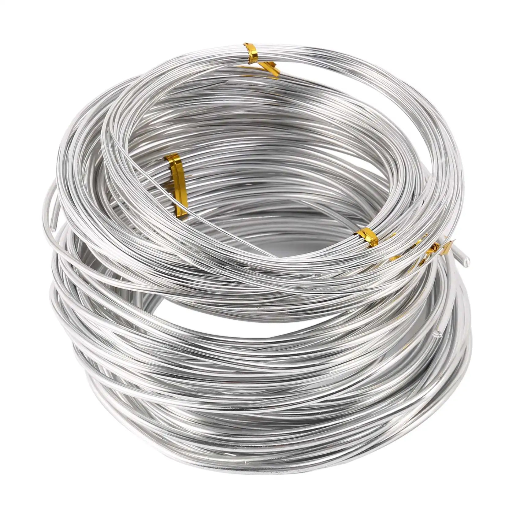 Silver Aluminum Craft Wire 1 mm 1.5 mm 2 mm 2.5 mm and 3 mm in Thickness Aluminum Wire Rolls for DIY Sculpture and Craft