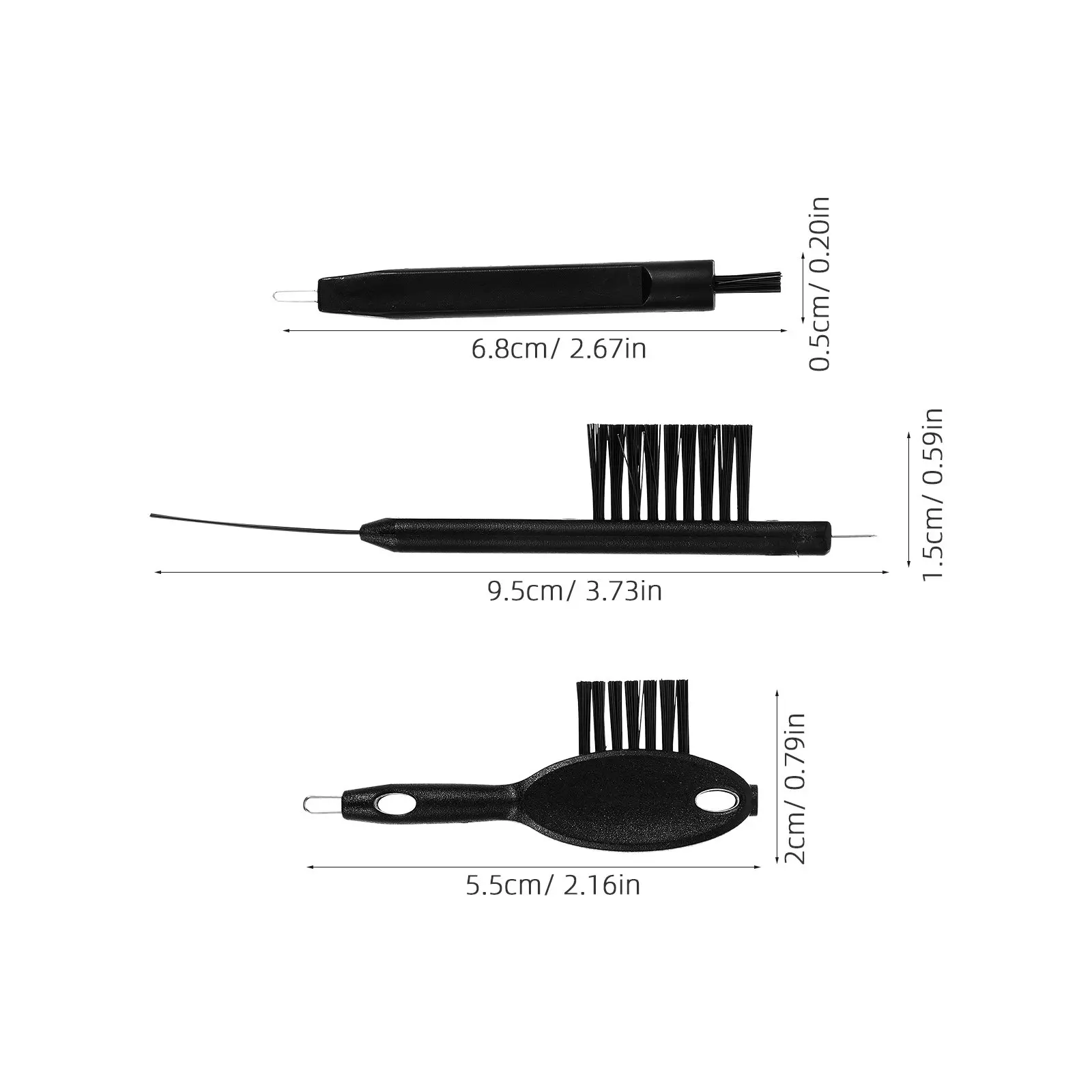 3Pcs Hearing Aid Cleaning Kit Small Tube Brush for Cerumen Removal Safe Gentle Cleaning Tool for Hearing Aid Vent Tube view 3