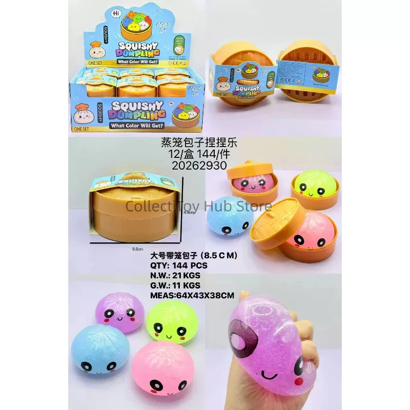 Juguete antiestrés Squishy Smiley Bun, nuevo, multicolor, comida falsa de subida lenta, para aliviar la ansiedad, con ventilación de vapor, para adultos