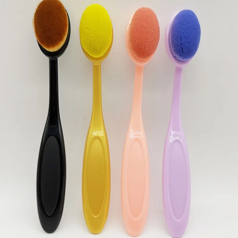 1Pcs Multicolor Portable Toothbrush Type Makeup Brushes Cosmetics Face Foundation Blending Brushes For Make Up Beauty