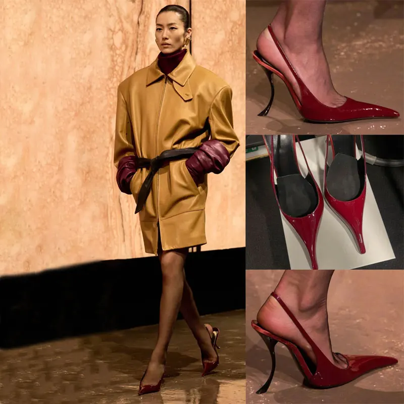 

Novelty for summer 2025, women's slimming high-heeled sandals, large fashionable sandals for parties and weddings 34-43