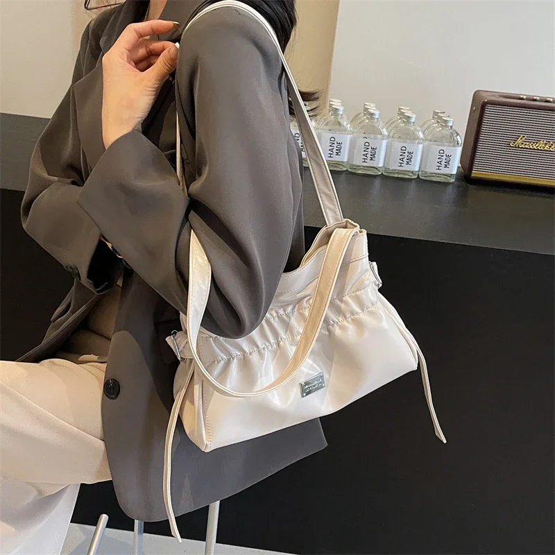 Small Shoulder Bags for Women 2024 Designer Korean Fashion Short Handle Handbags and Purses Trend Solid Color Underarm Bag