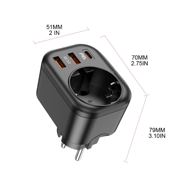 Dropship Wall Socket Brick Phone Laptop Fast- Adapter Block Plug