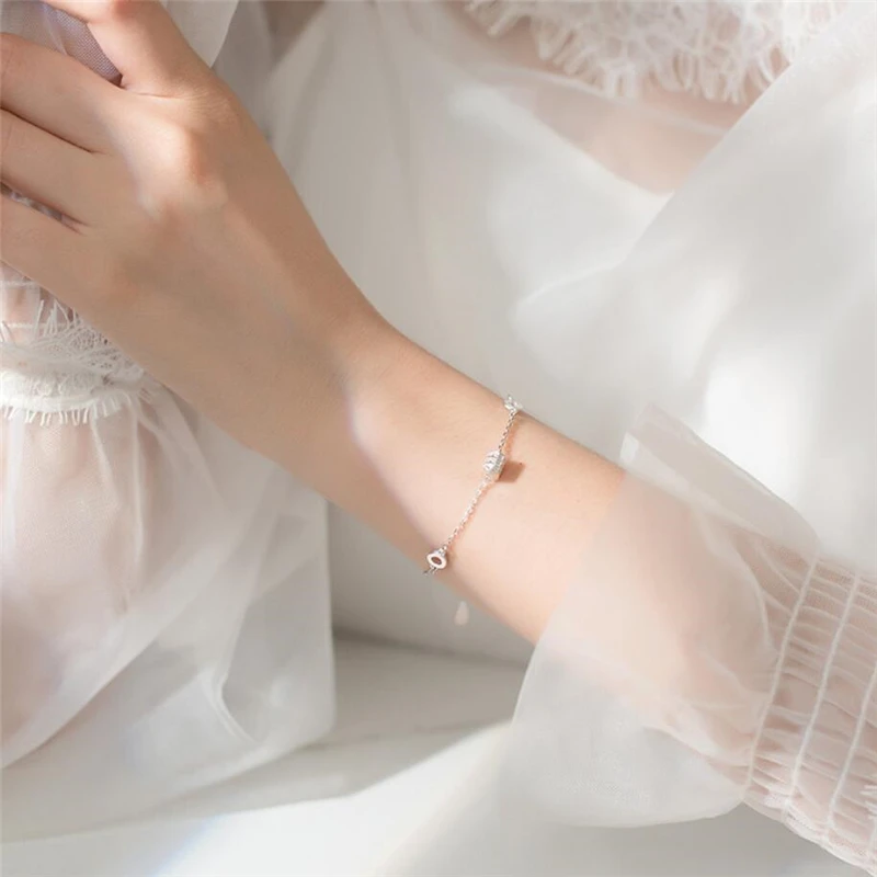 Good Luck Beads 925 Sterling Silver Simple Exquisite Fine Jewelry Luxury Female Bracelet BR237