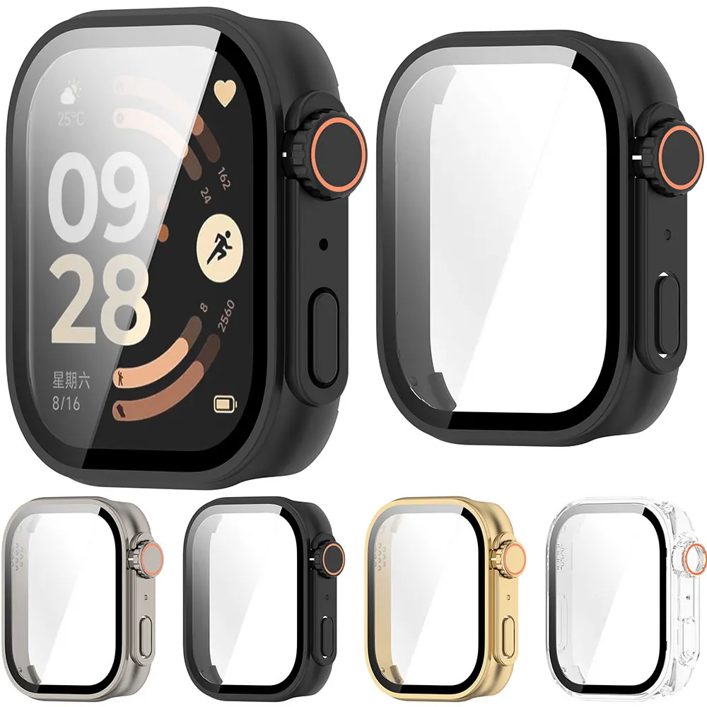 Change To Ultra Watch Case Cover for Redmi Watch 6 Screen Protector Shell+Glass For Redmi Watch 6 Upgrade to Ultra Accessories